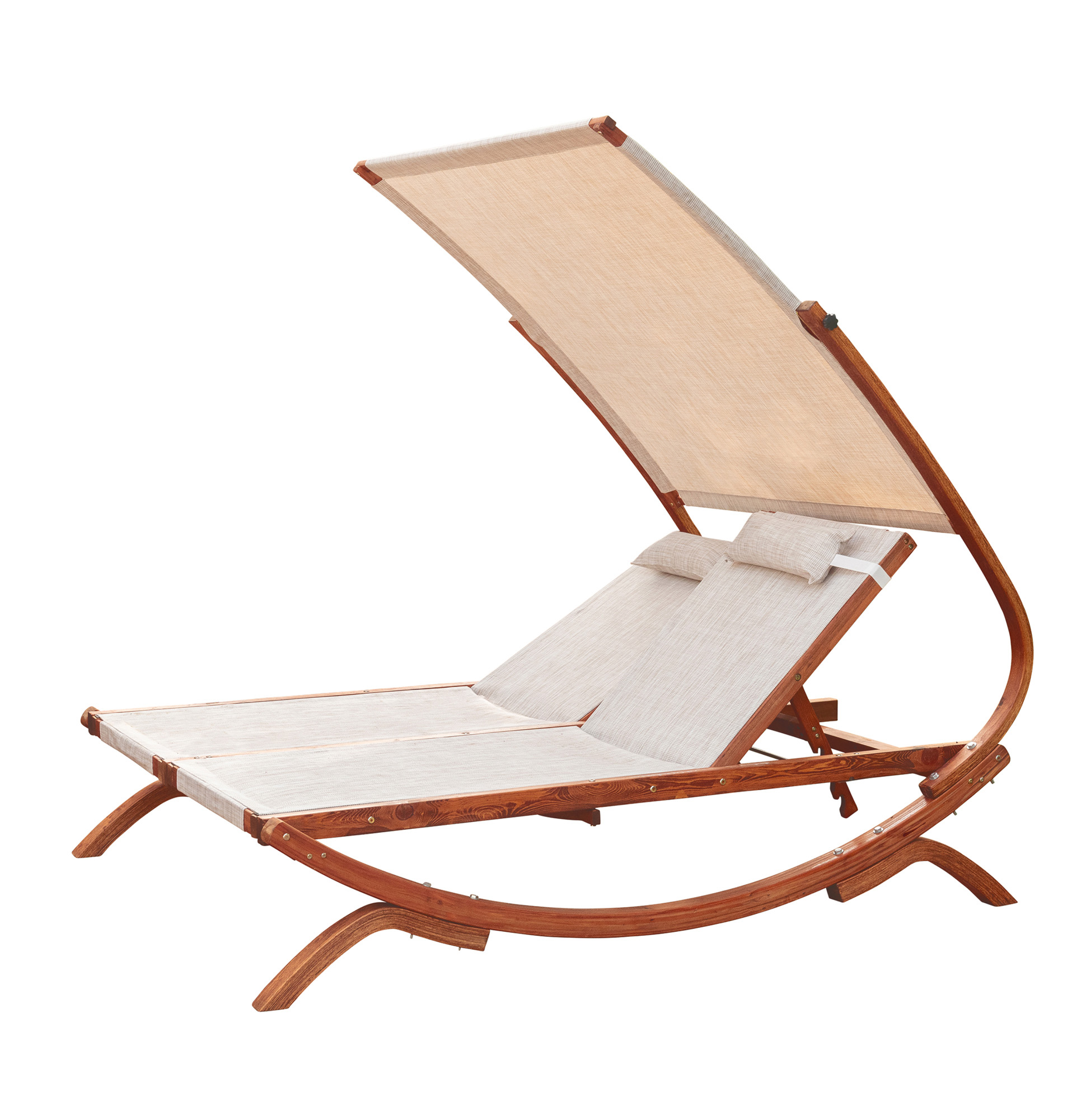 Leisure Season Ltd Double Reclining Lounge Chair With Canopy