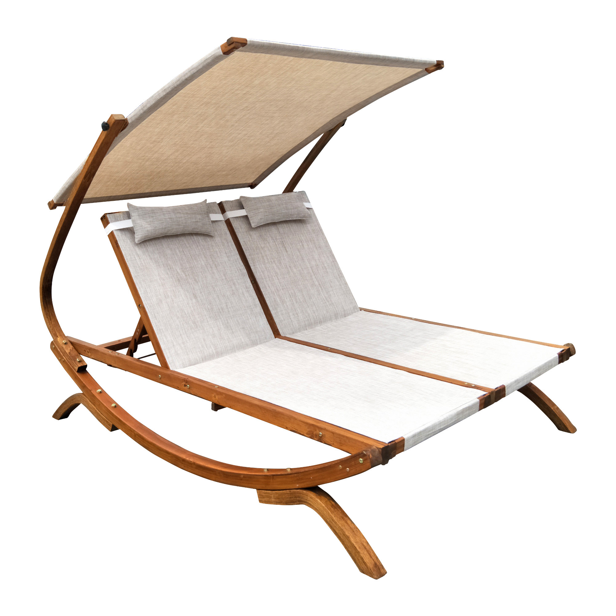 Leisure Season Ltd - Double Reclining Lounge Chair with Canopy